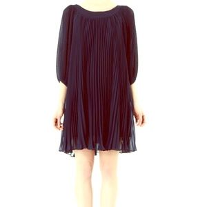 Erin Fetherson pleated navy dress, NWT, $75 price
