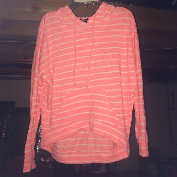 pink striped flow sweater top