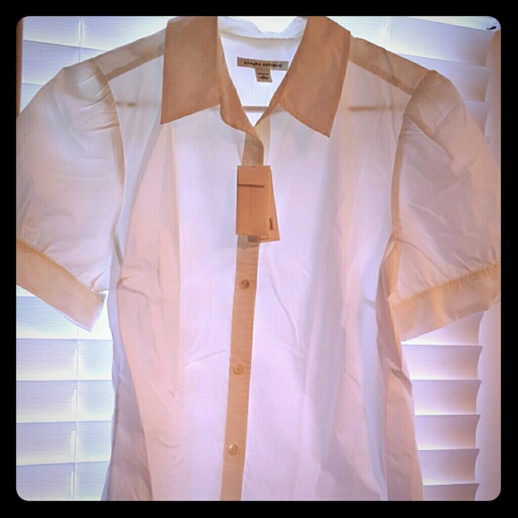 White Banana Republic Shirt Size L