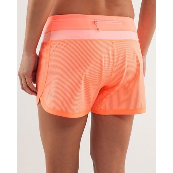 Like New Orange and Pink Lululemon running shorts