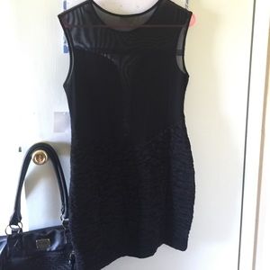 Black dress. Cover shot is the back of the dress