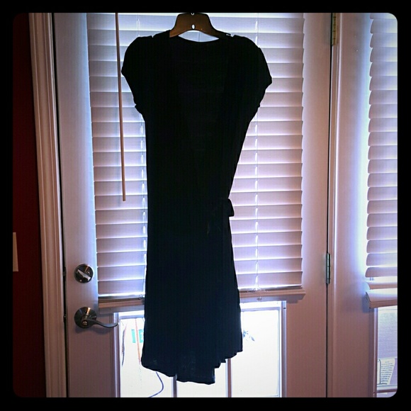 Black Express Wrap Dress Size L