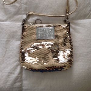 Coach Poppy Gold Sequin Bag