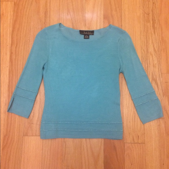 Nicole Miller Crew Neck Sweater w/crystal detail - Picture 1 of 3