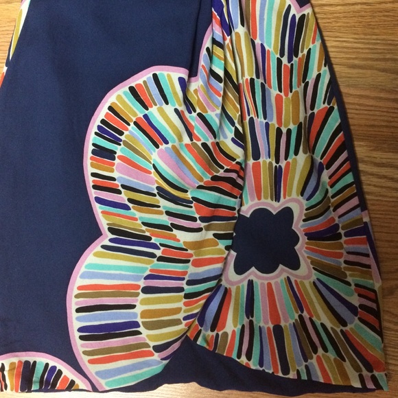 SOLD!! Tibi Navy Dress with multi-colored print - Picture 2 of 4