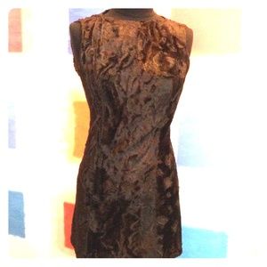 Tara Jarmon Paris Little Black Fur Dress 🌺