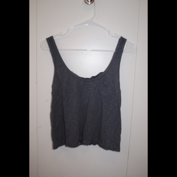 blue/grey top