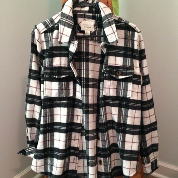 White/black/red flannel