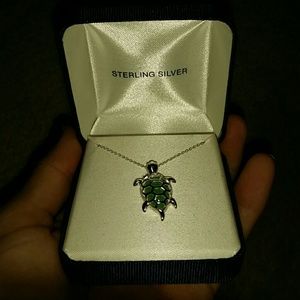 Sterling Silver Turtle Necklace