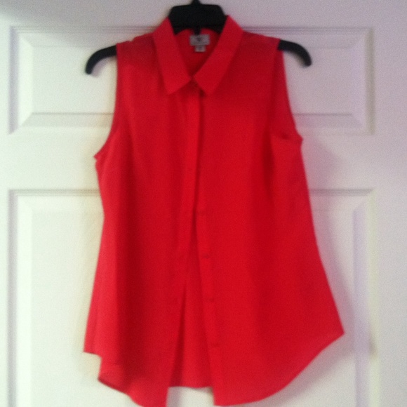 Worthington Tops - Hot pink silk shirt