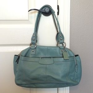 Robin's egg blue Coach purse