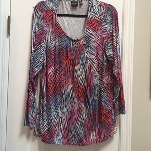 Rafaella 3X Wild Chevron Top