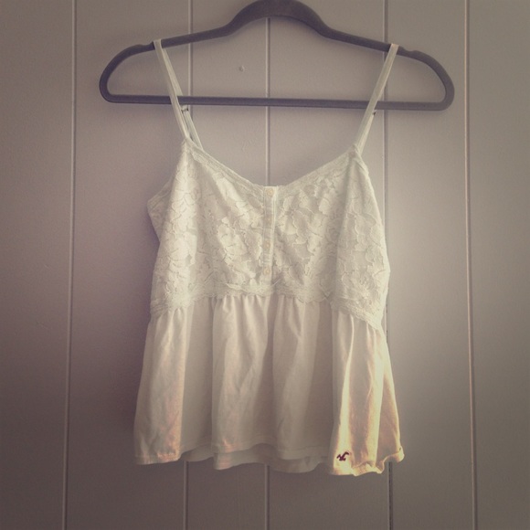 Lace white tank
