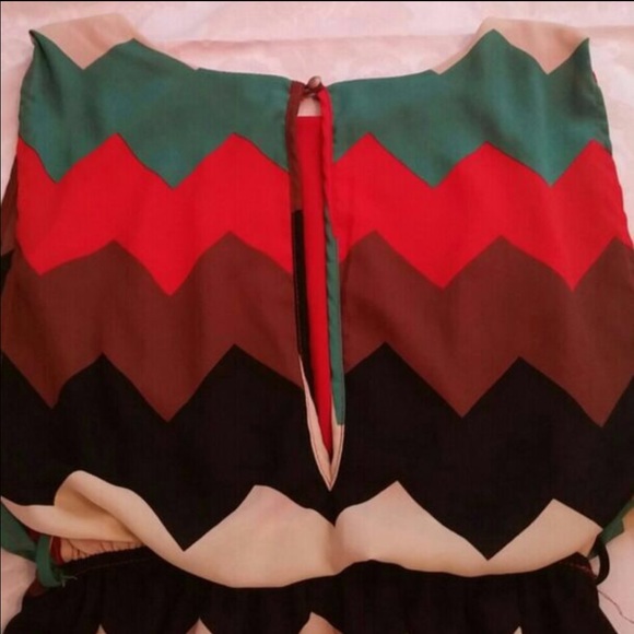 Color block chevron dress - Picture 2 of 2