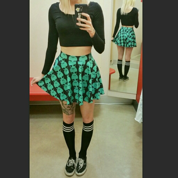 ❌SOLD❌ Adorable Alien Skater Skirt