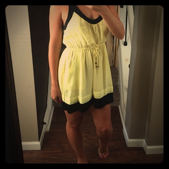 Black and yellow sundress/coverup