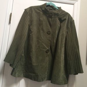 Coldwater Creek Olive Suede/Sweater