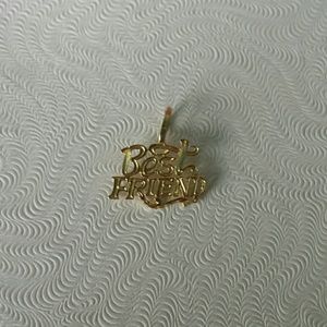 14k gold best friend charm