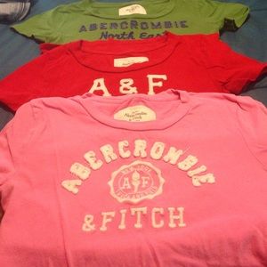 3 Abercrombie & Fitch t-shirts.good condition.