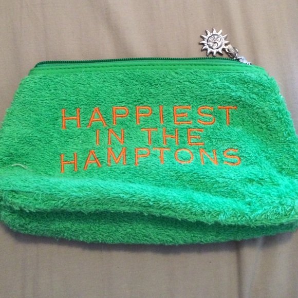 Bath & Body Works Hamptons green orange makeup bag