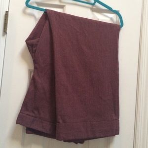 Lane Bryant Maroon Herringbone Pants w/Cuffs