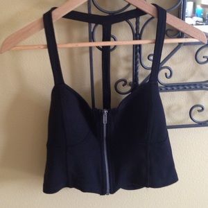 cage back bustier/crop top