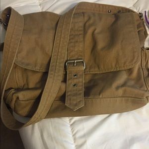 Tan messenger bag