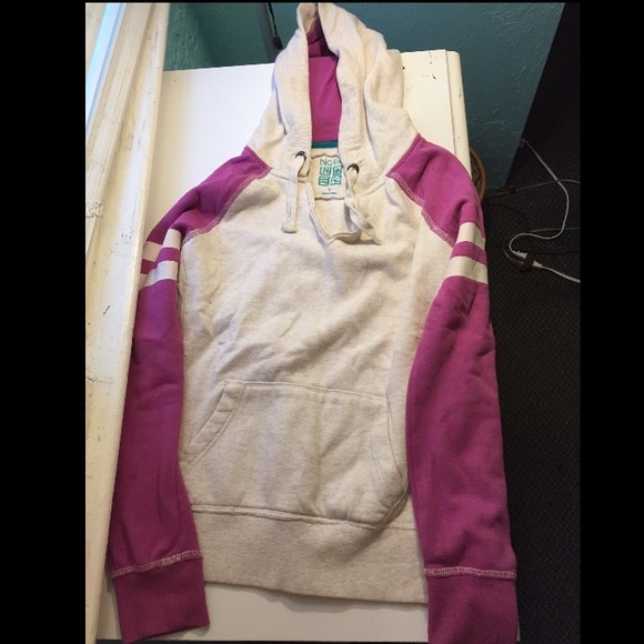 Pinkish purple and off white jacket