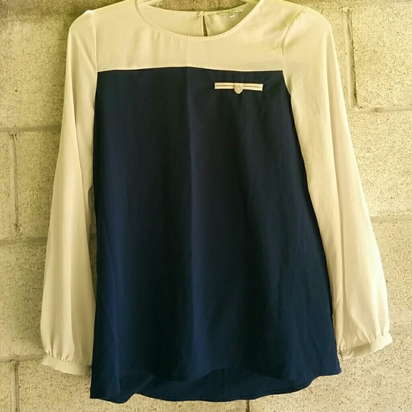 NAKED ZEBRA. Long sleeve blouse