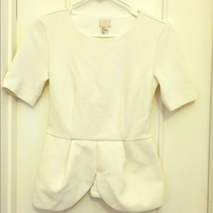 H&M textured peplum top