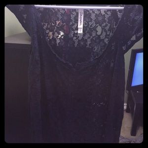 Dark blue laced shirt