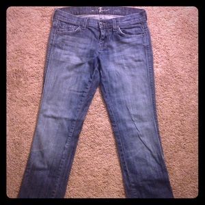 Dark wash 7FAM slim fit jeans