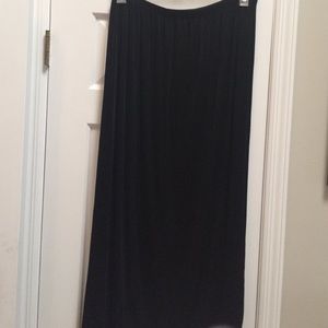 Citiknits 2x Black Maxi Skirt (slinky material)