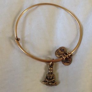 Alex & Ani Gold Buddha & Om Bangle