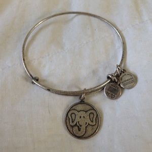 Alex & Ani Silver Elephant Bangle