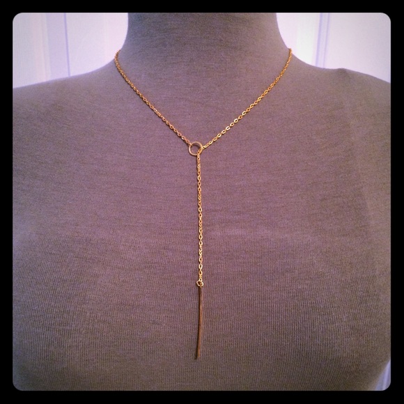 🔥$5 BOGO- Lariat necklace with vertical bar