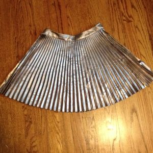 Metallic shimmery circle skirt high waisted