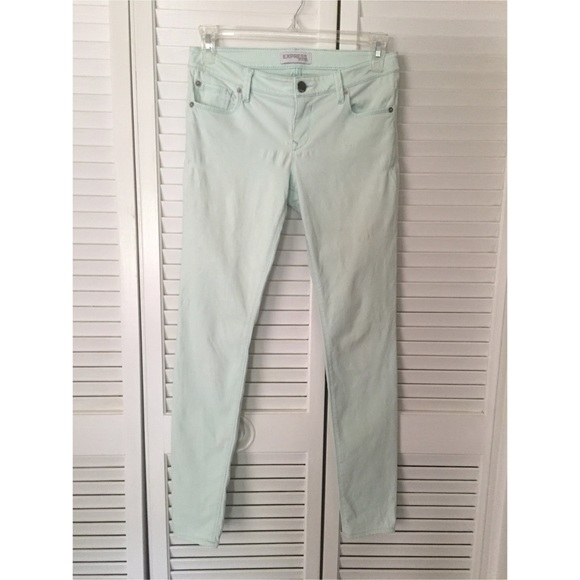 Express Mint Green Mid-Rise Jean Leggings