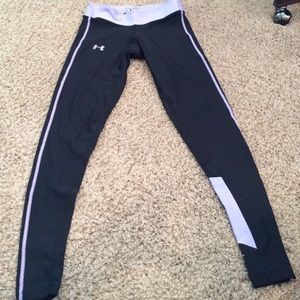 Black and purple Under Armour compression pants