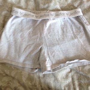 grey justice shorts