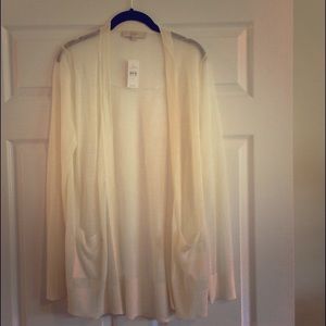 NWT cream sheer cardigan