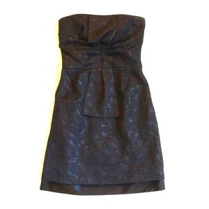 BCBG black strapless dress with pockets