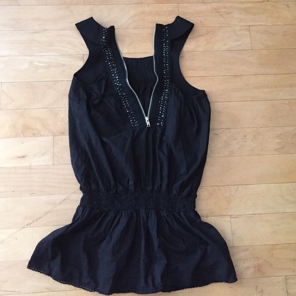Reduced!!!! Black zipped Julio & Romeo top S
