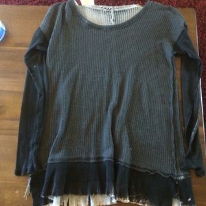 Super cute, never worn, long grey top