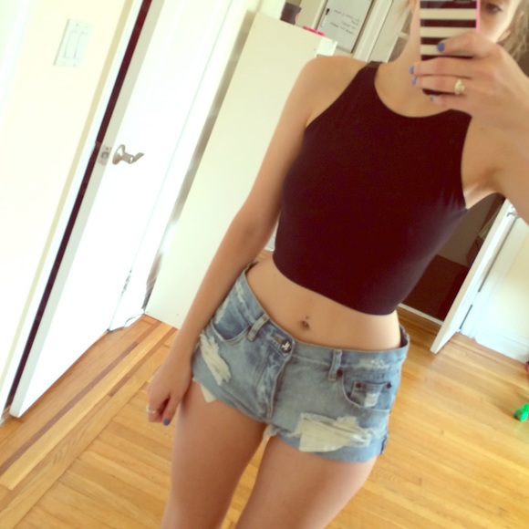 Black crop top
