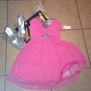 Pink sparkly dress