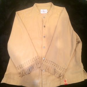 TRENDY fringe shirt or blazer!