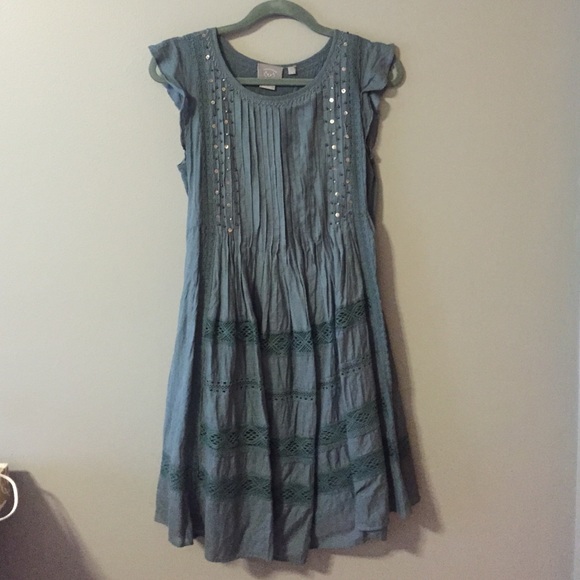 5xHP✨ Anthropologie Marit Dress in Slate Blue - Picture 4 of 4
