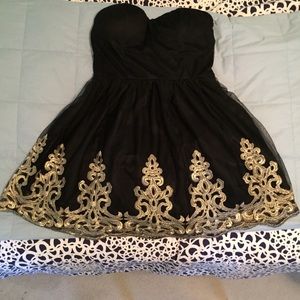 Black and Gold Dress