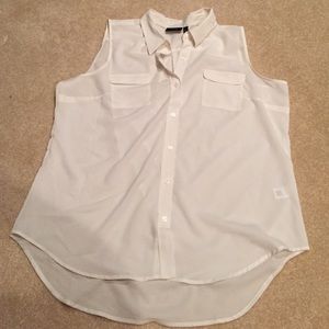 White button up tank